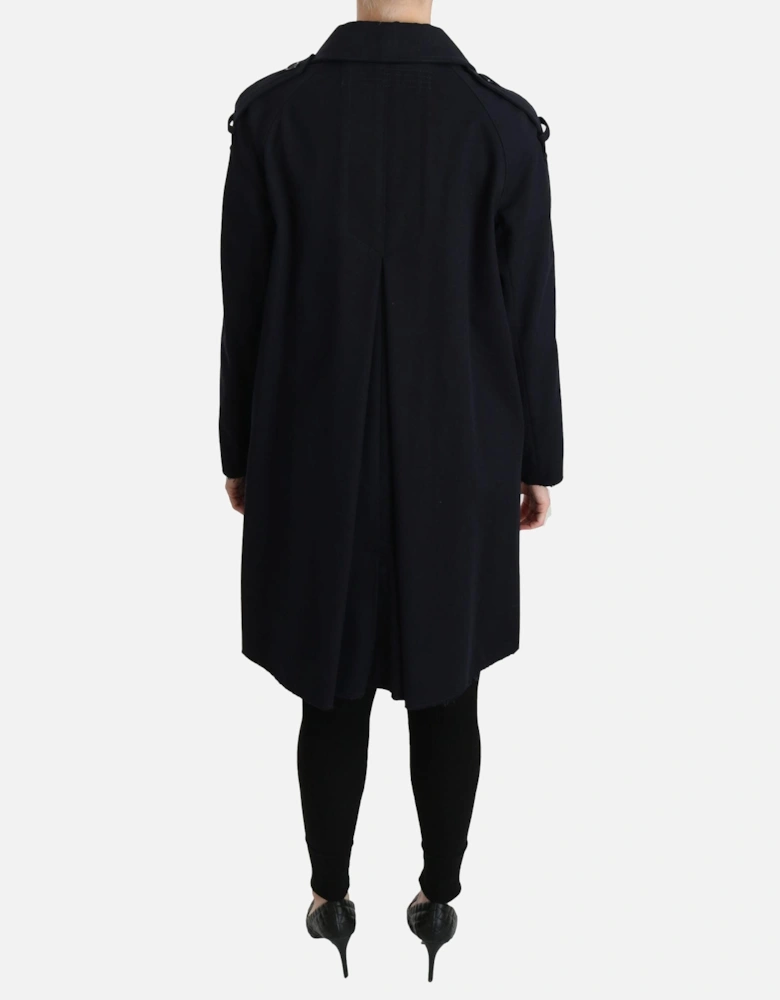Dolce Gabbana Double Breasted Wool Coat Women - Blue Jackets