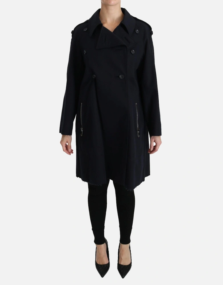 Dolce Gabbana Double Breasted Wool Coat Women - Blue Jackets