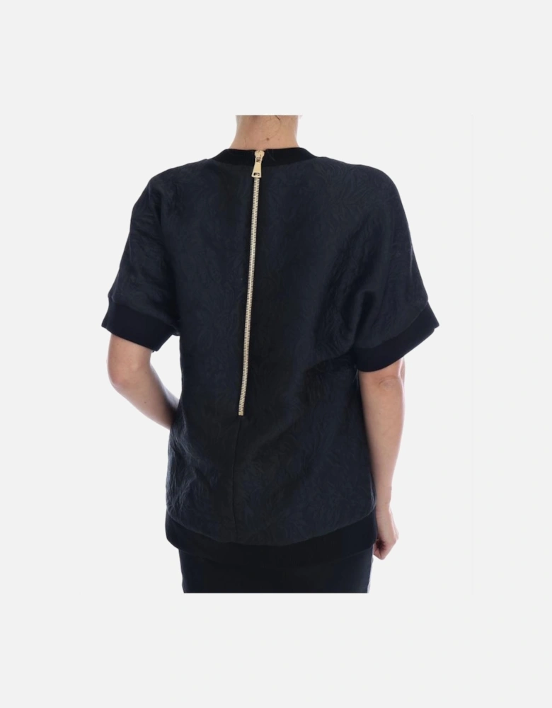 Cocktail Pullover Embroidered Sweater Women - Black
