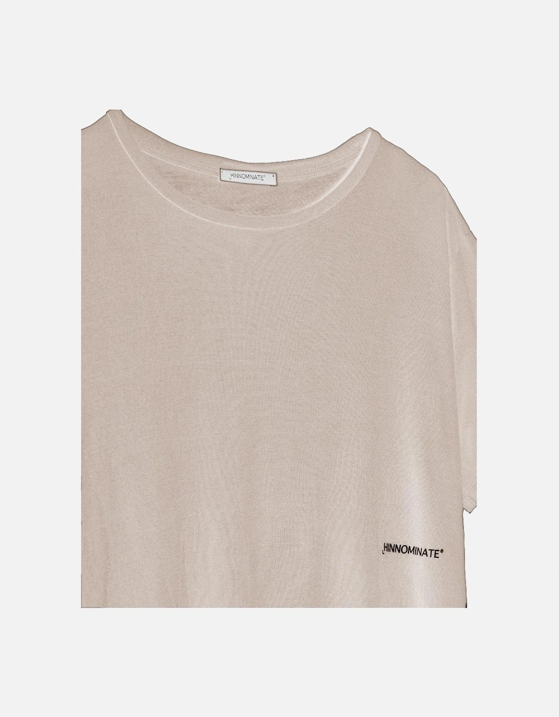 Relaxed Fit Cropped Tee Short Sleeve Model HI9422 Women - Beige