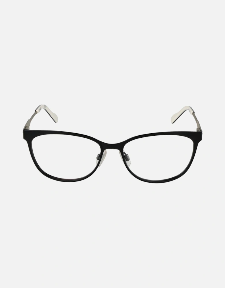 Stainless Steel Full-Rim Rectangle Glasses Women - Black Frames