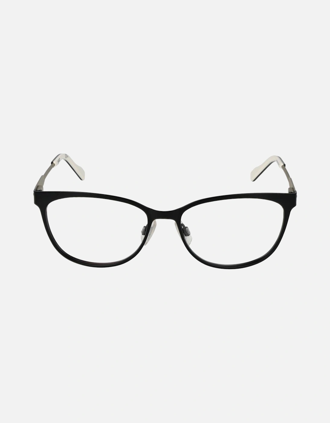 Stainless Steel Full-Rim Rectangle Glasses Women - Black Frames