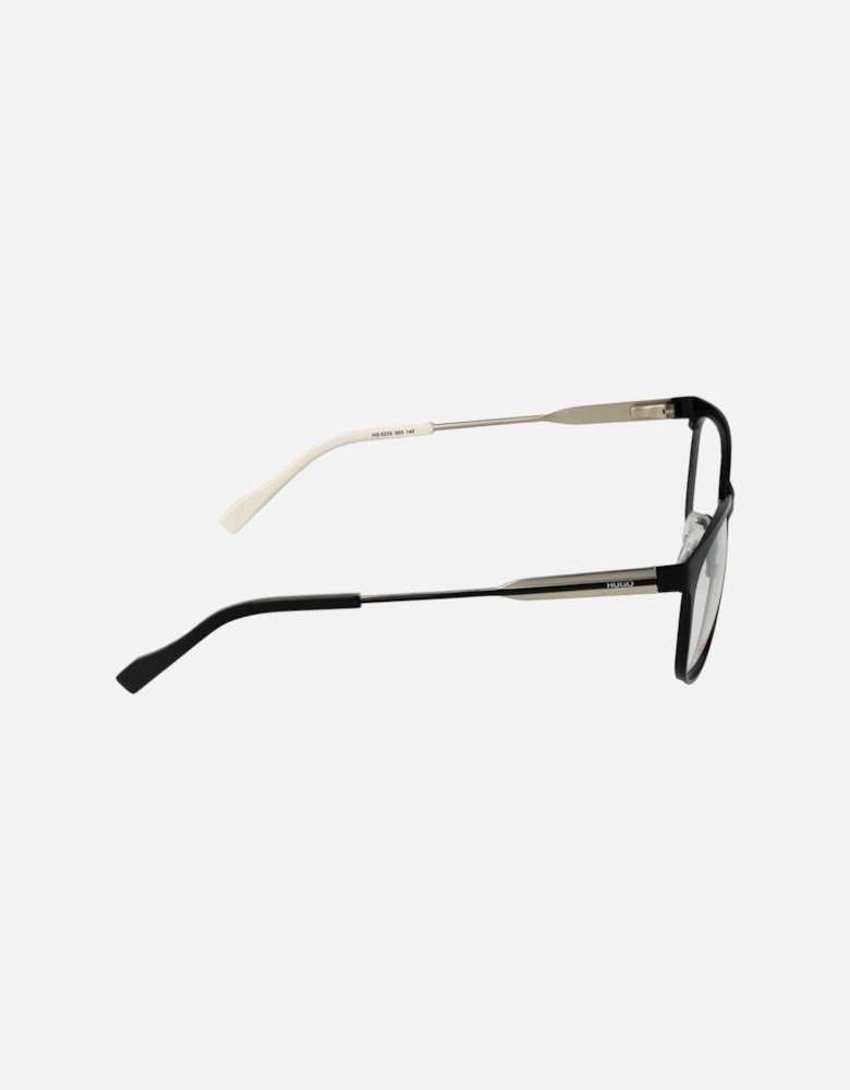 Stainless Steel Full-Rim Rectangle Glasses Women - Black Frames