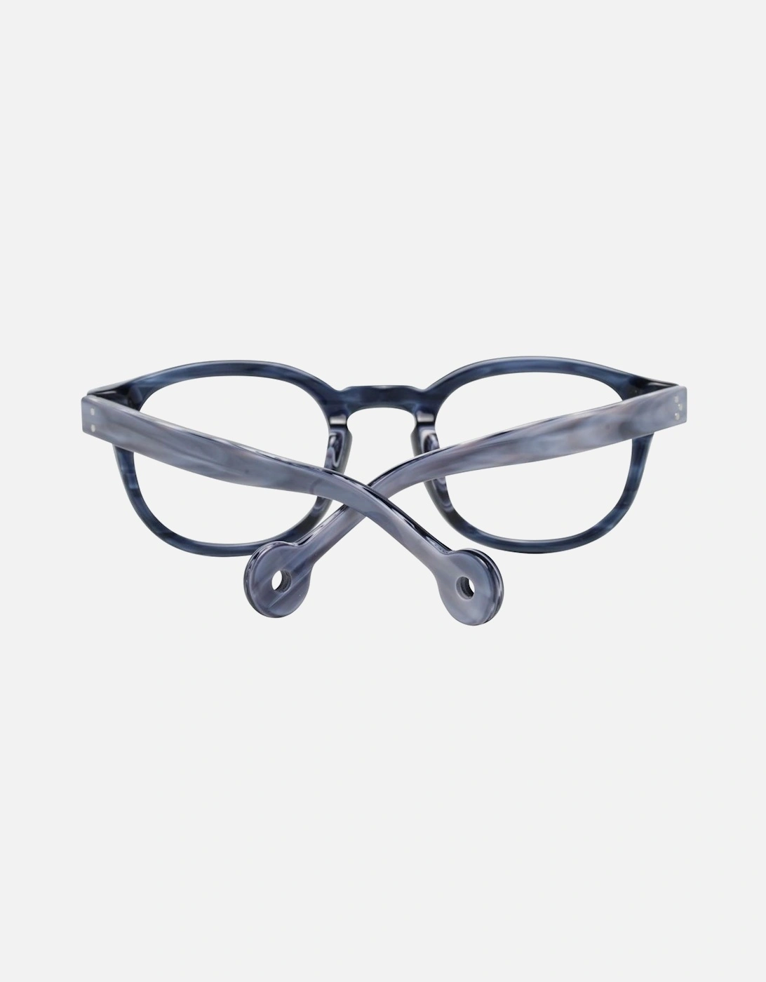 Blue Plastic Frame Unisex Sunglasses with Spring Hinge