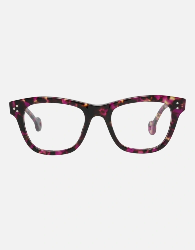 Purple Plastic Full-Rim Glasses with Spring Hinge Unisex Frames