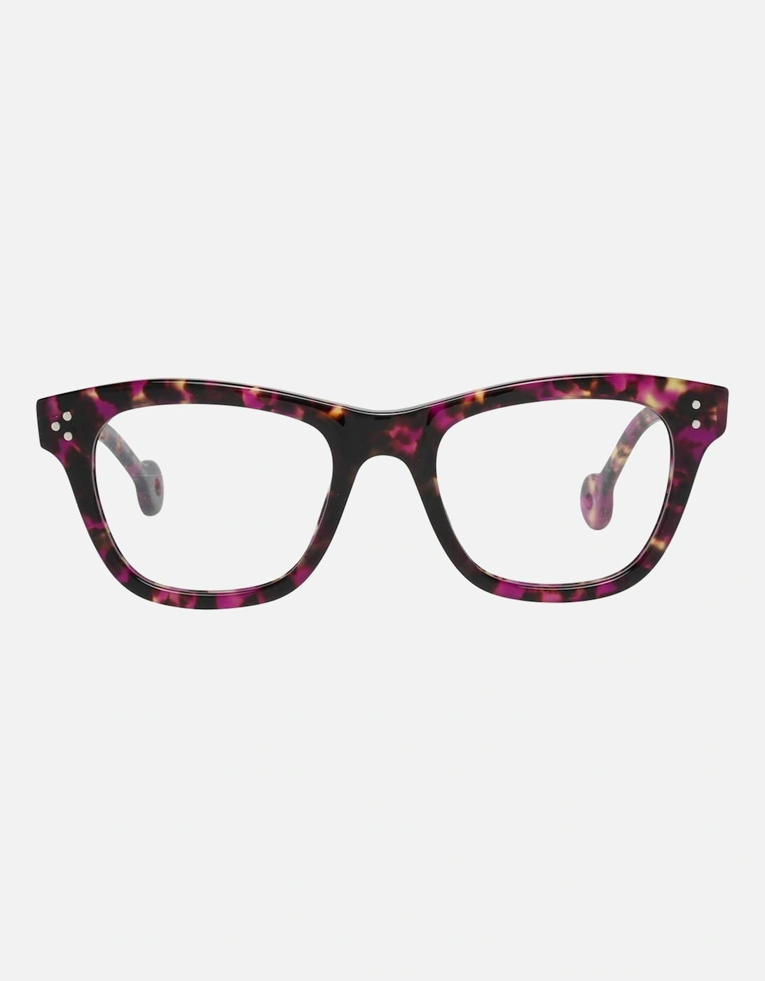 Purple Plastic Full-Rim Glasses with Spring Hinge Unisex Frames