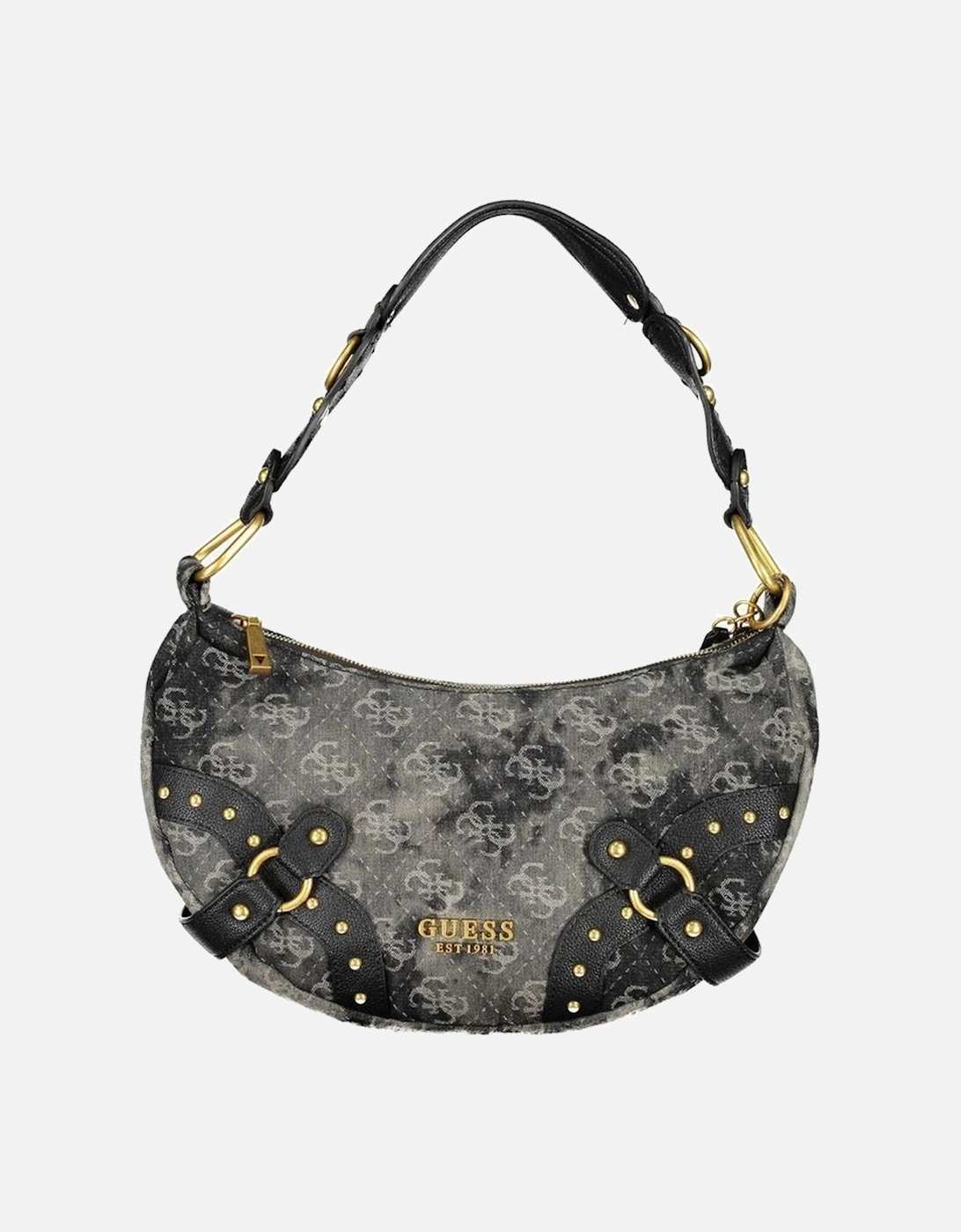 Grey and Black Polyester Handbag Women, 4 of 3