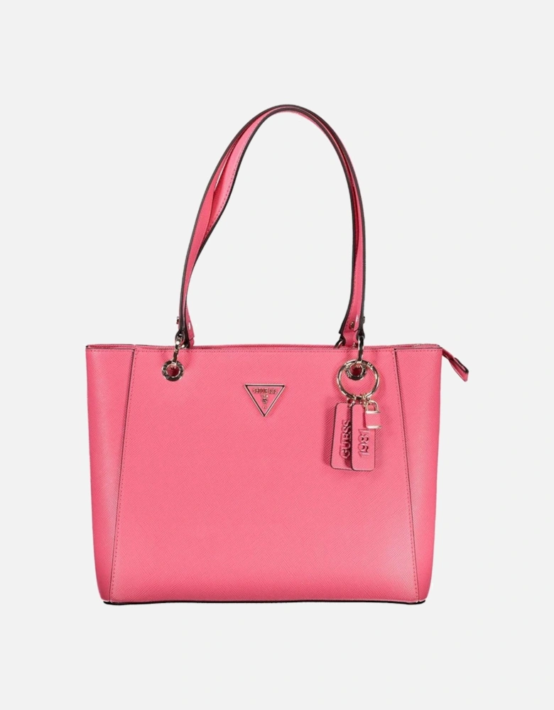 Contrasting Shoulder Bag with Multiple Compartments and Logo Women -