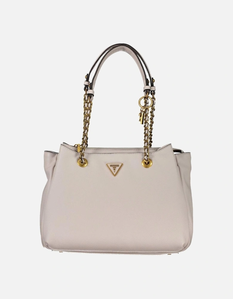 Bag with Chain Handles and Multiple Compartments Women - Pink Handbags