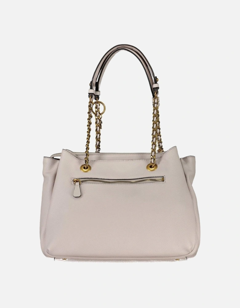 Bag with Chain Handles and Multiple Compartments Women - Pink Handbags