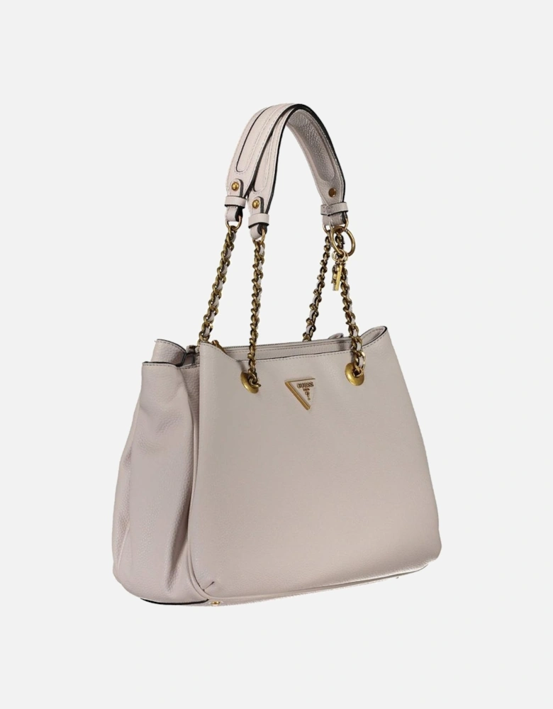 Bag with Chain Handles and Multiple Compartments Women - Pink Handbags