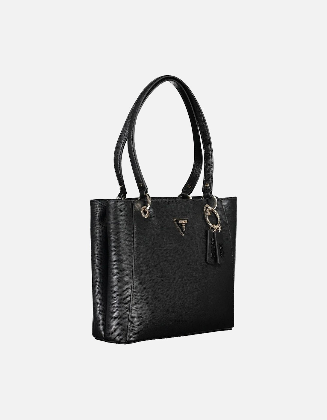 Contrasting detail shoulder bag with multiple compartments and pockets