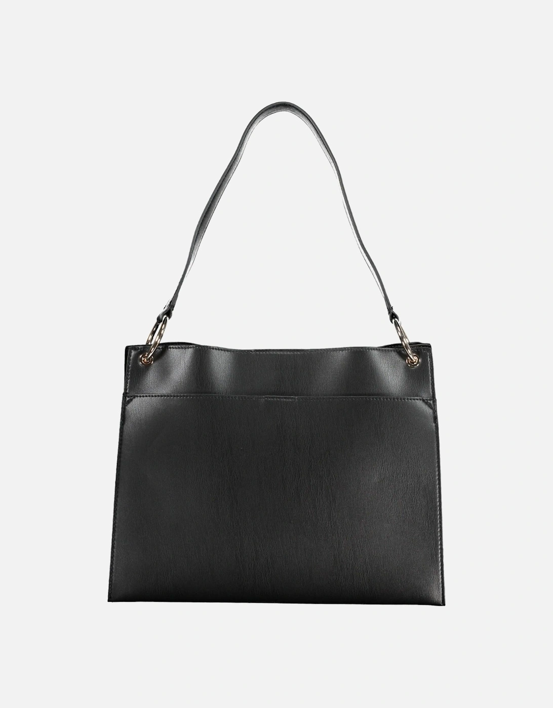 Sleek Shoulder Bag with External Pockets and Iconic Logo Women - Black