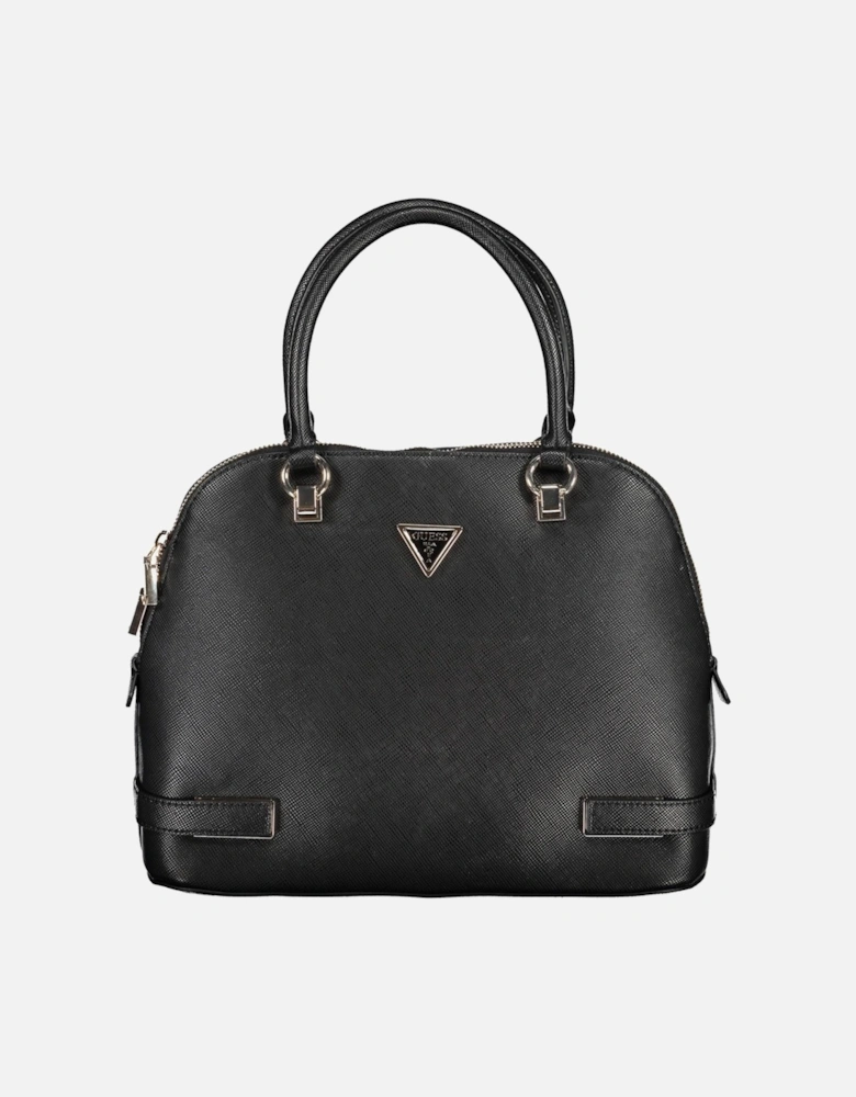 Versatile Handbag with Contrasting Details Women - Black