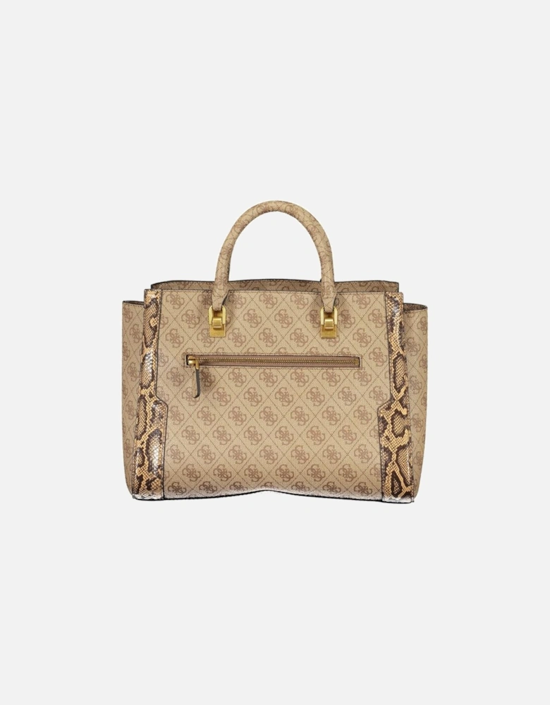 Multi-Compartment Bag with Adjustable Straps and Contrast Details