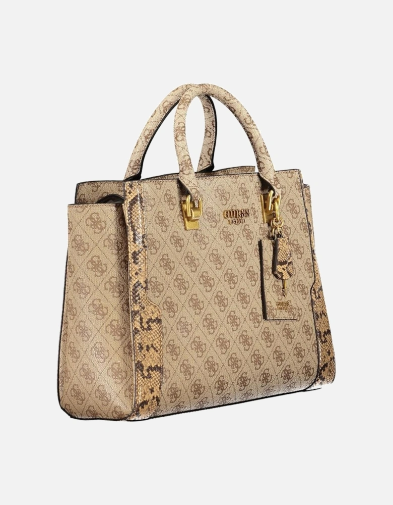 Multi-Compartment Bag with Adjustable Straps and Contrast Details