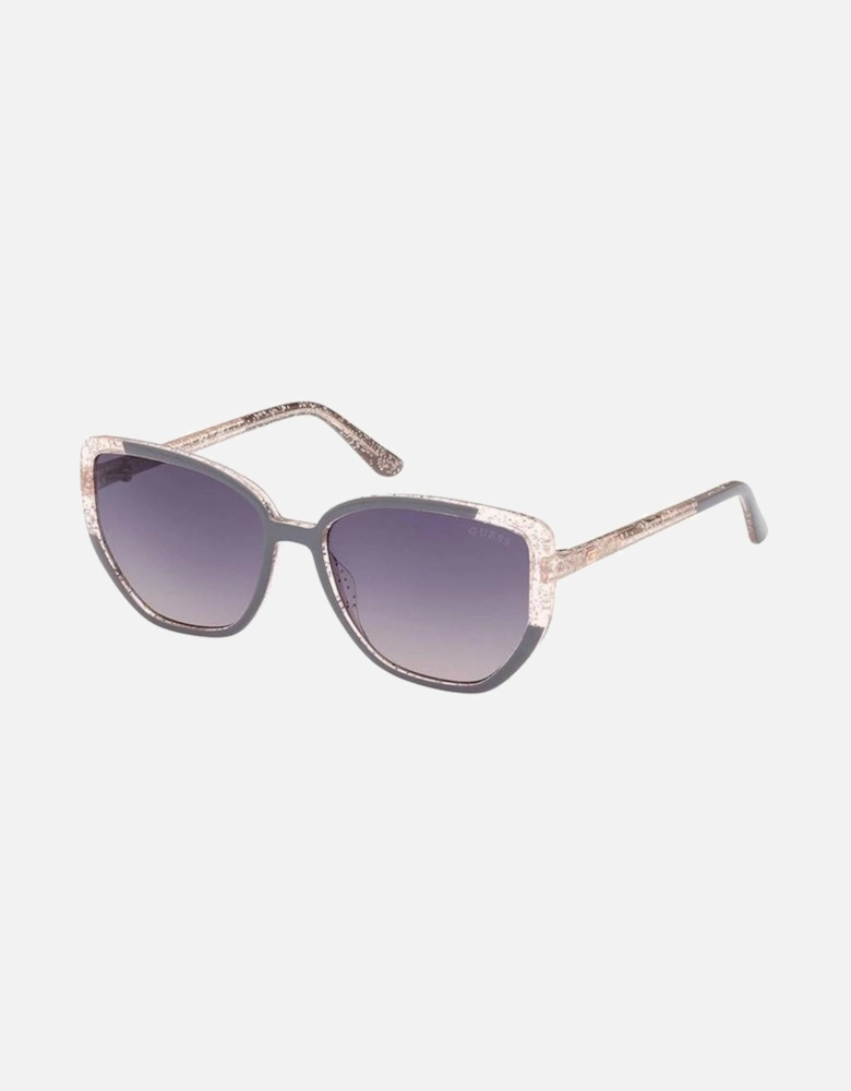 Square Lens Injected Plastic Sunglasses with Contrasting Details Women