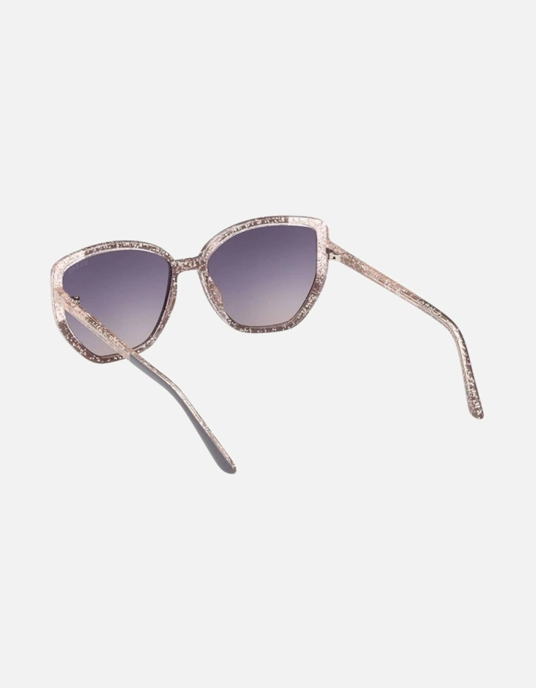 Square Lens Injected Plastic Sunglasses with Contrasting Details Women