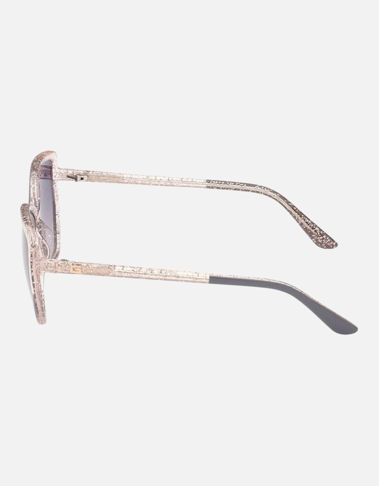 Square Lens Injected Plastic Sunglasses with Contrasting Details Women