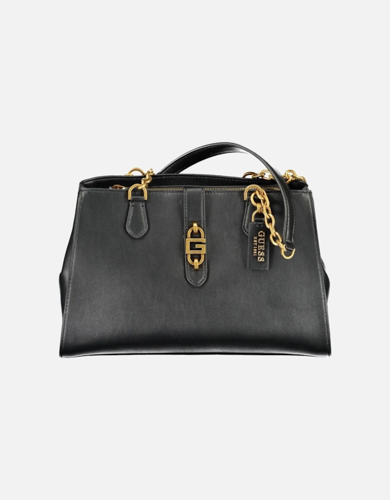 Sophisticated Black Satchel with Organized Compartments Women Handbags