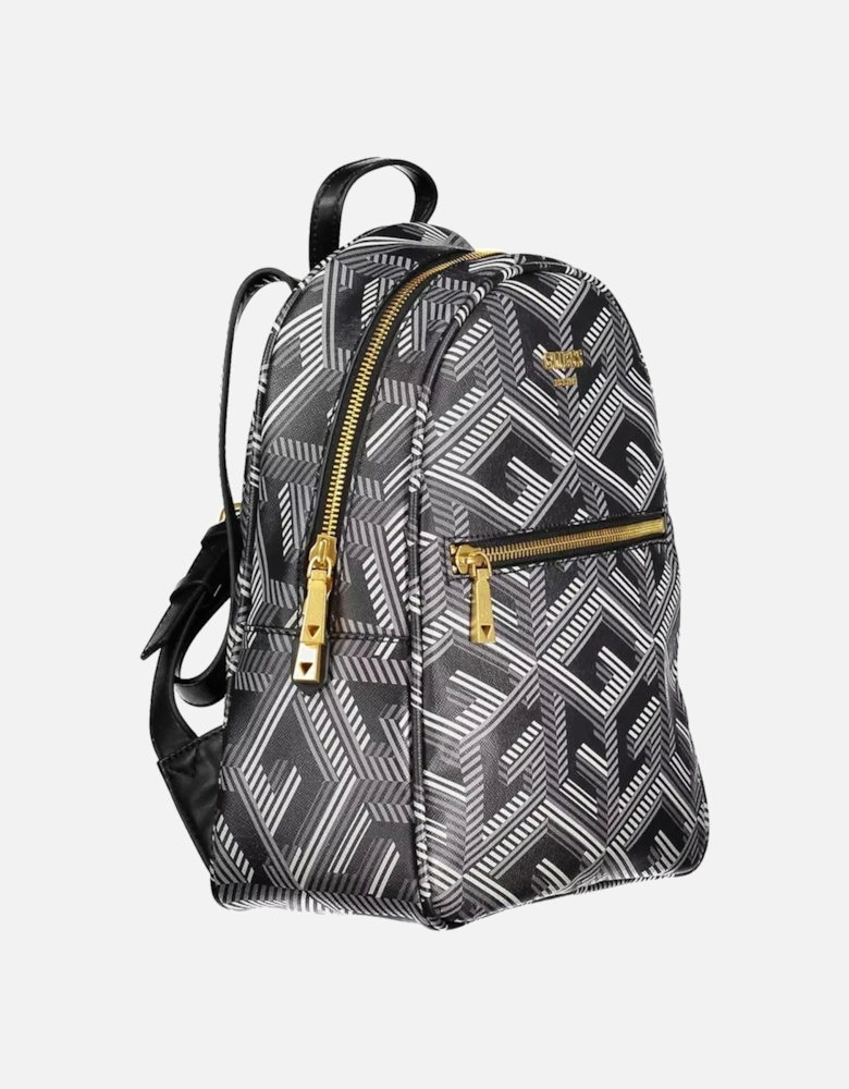 Black Polyethylene Backpack Women