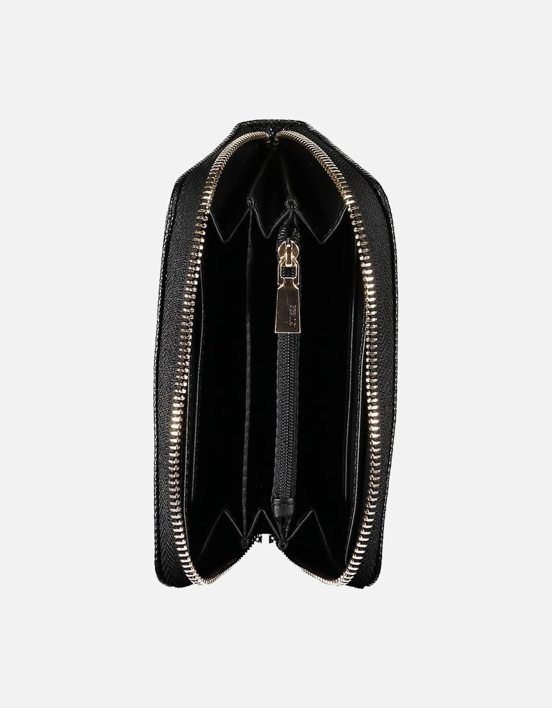 Compact Zipper Wallet with Multiple Compartments and Logo Women -