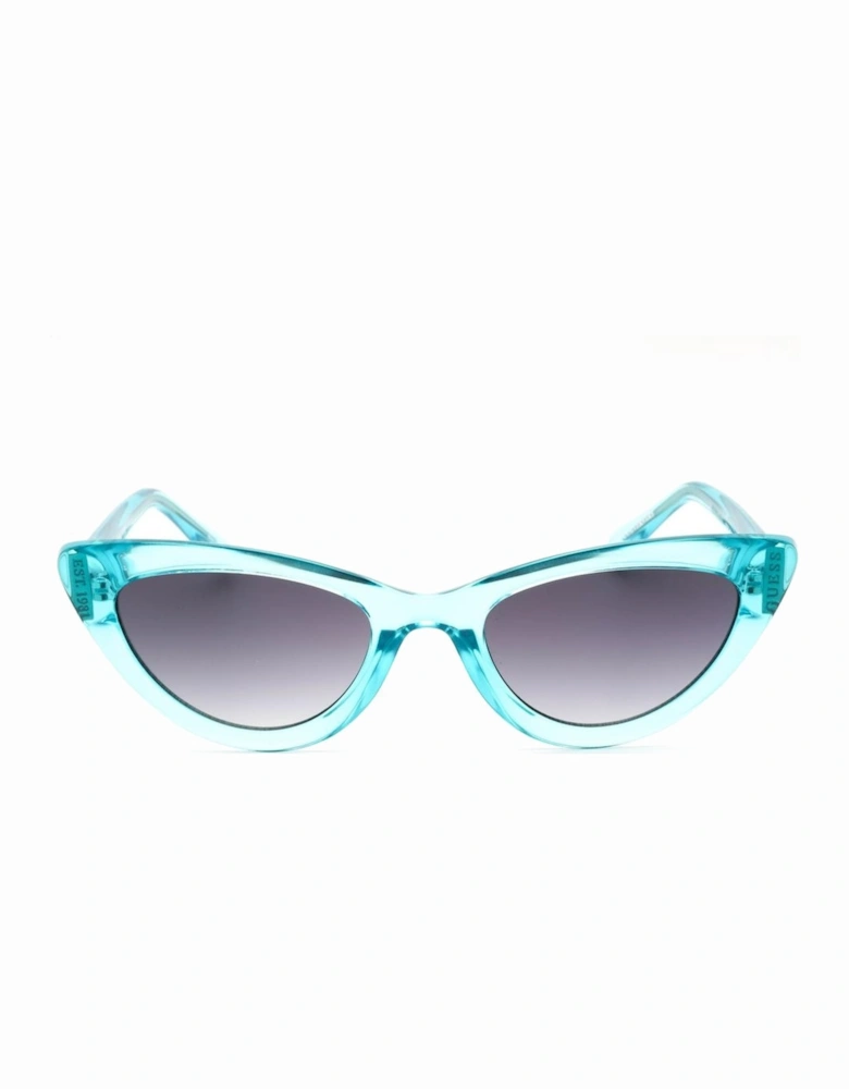 Resin Cat-Eye Sunglasses with Grey Lenses Women - Blue