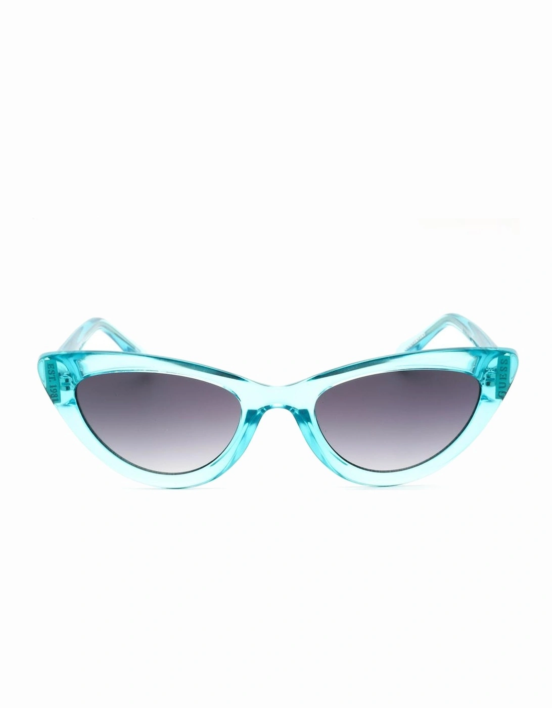 Resin Cat-Eye Sunglasses with Grey Lenses Women - Blue