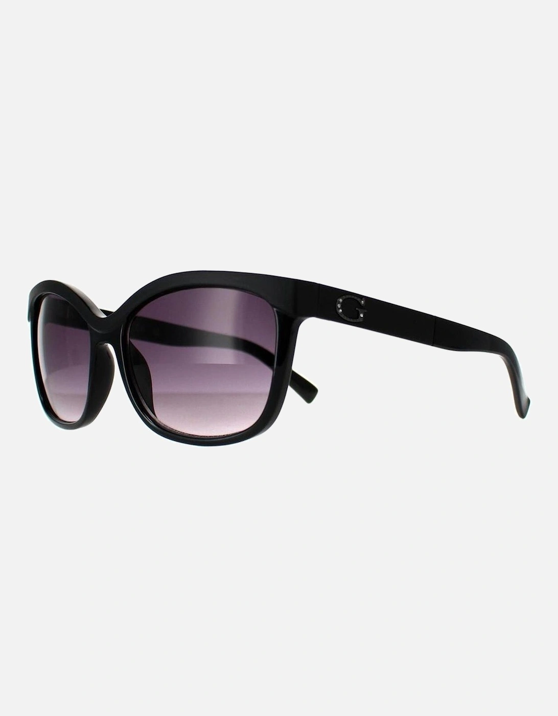 Resin Sunglasses with Grey Gradient Lens Women - Black, 3 of 2