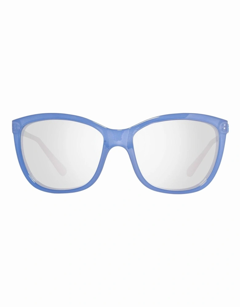 Cat Eye Mirror Sunglasses with UV Protection Women - Blue