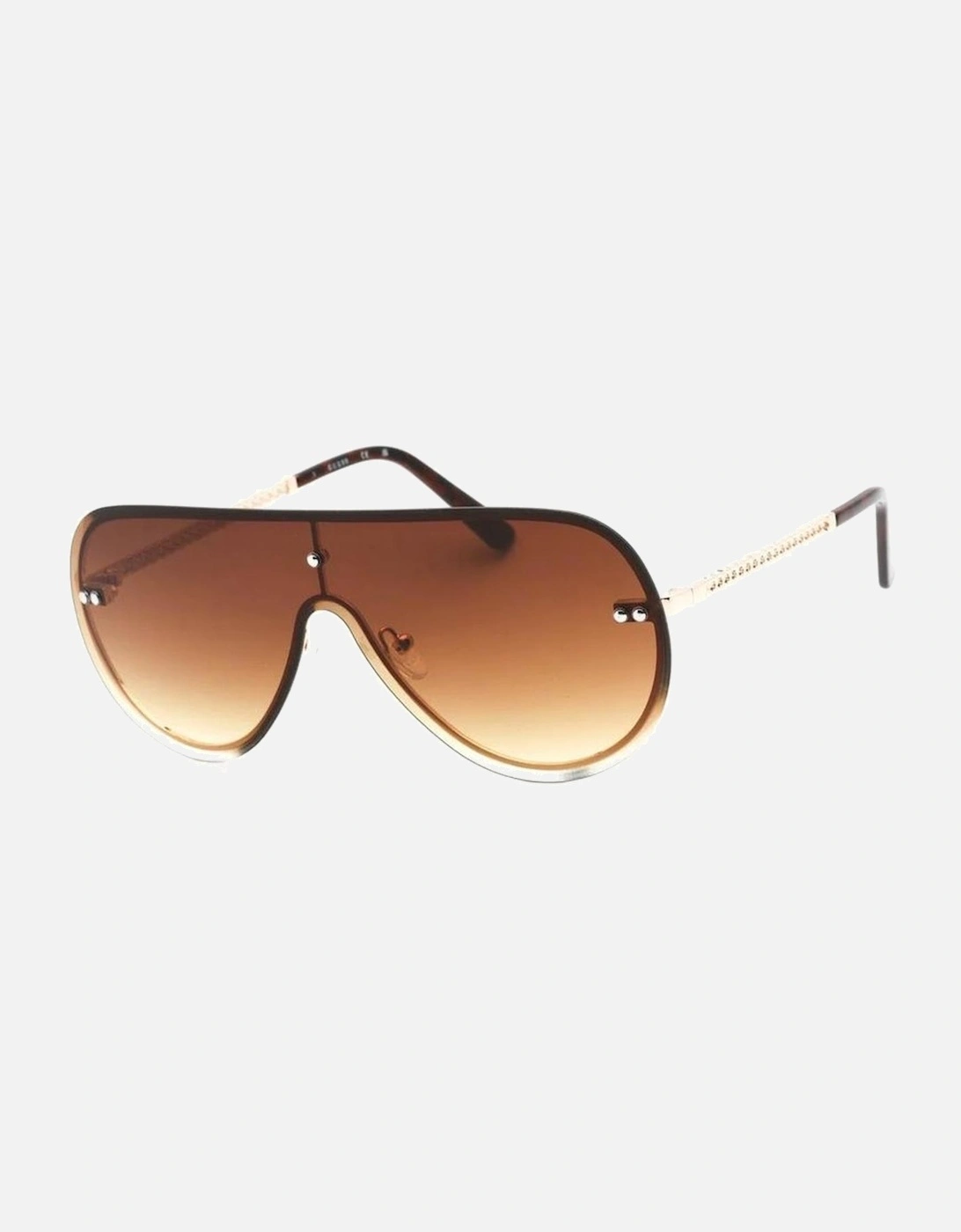 Metal Frame Degraded Lens Sunglasses Women - Gold, 3 of 2