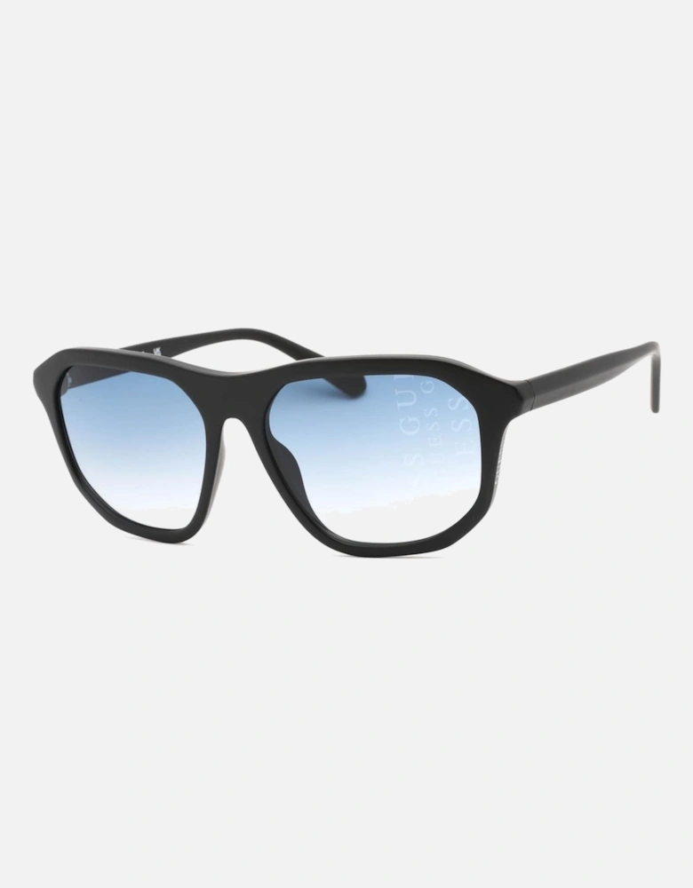 Injected Material Degraded Lens Sunglasses Unisex - Black