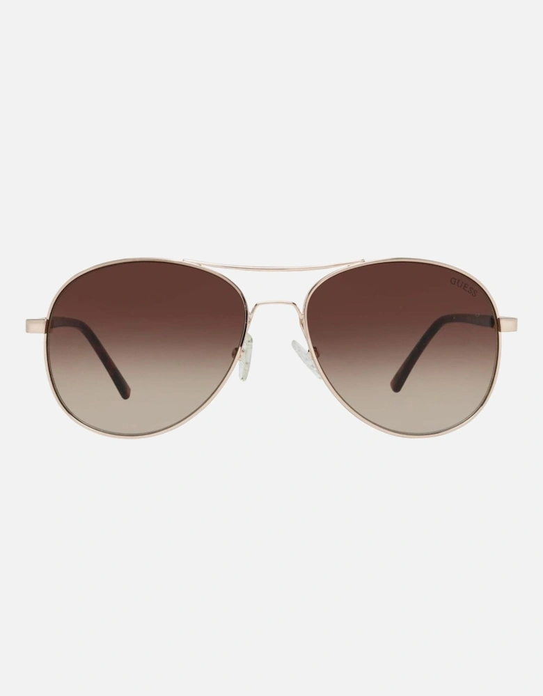Metal Sunglasses with Gradient Lenses Women - Gold
