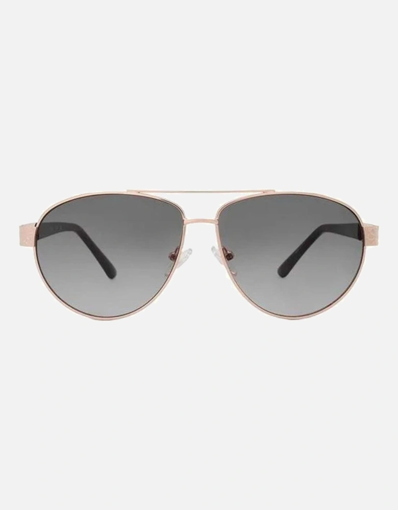 Metal Frame Gradient Sunglasses Unisex - Gold