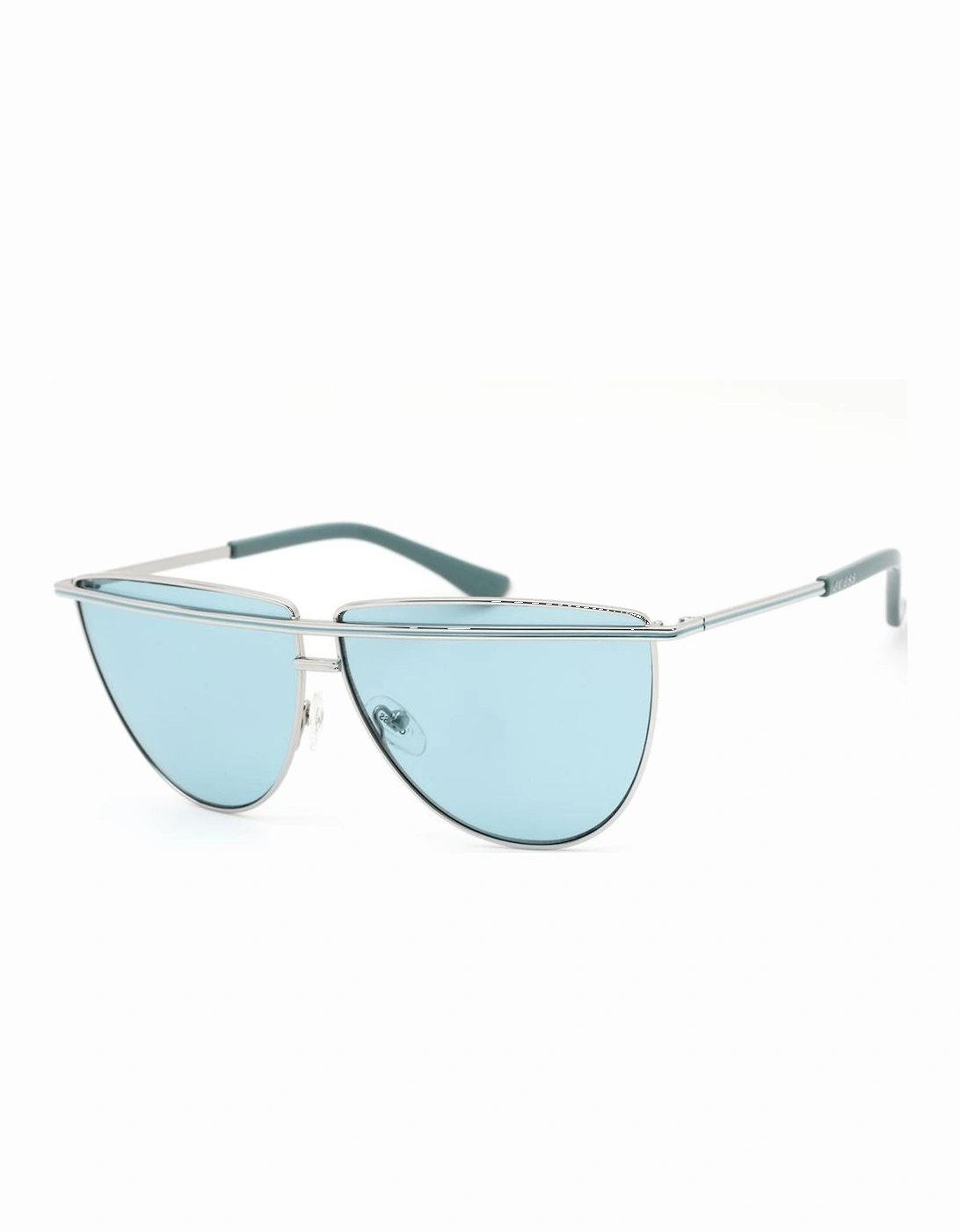 Metal Sunglasses with Blue Lenses Unisex - Gray, 3 of 2