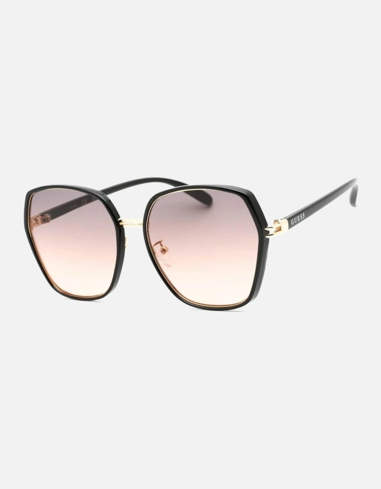 Metal Sunglasses with Grey Gradient Lens Women - Black
