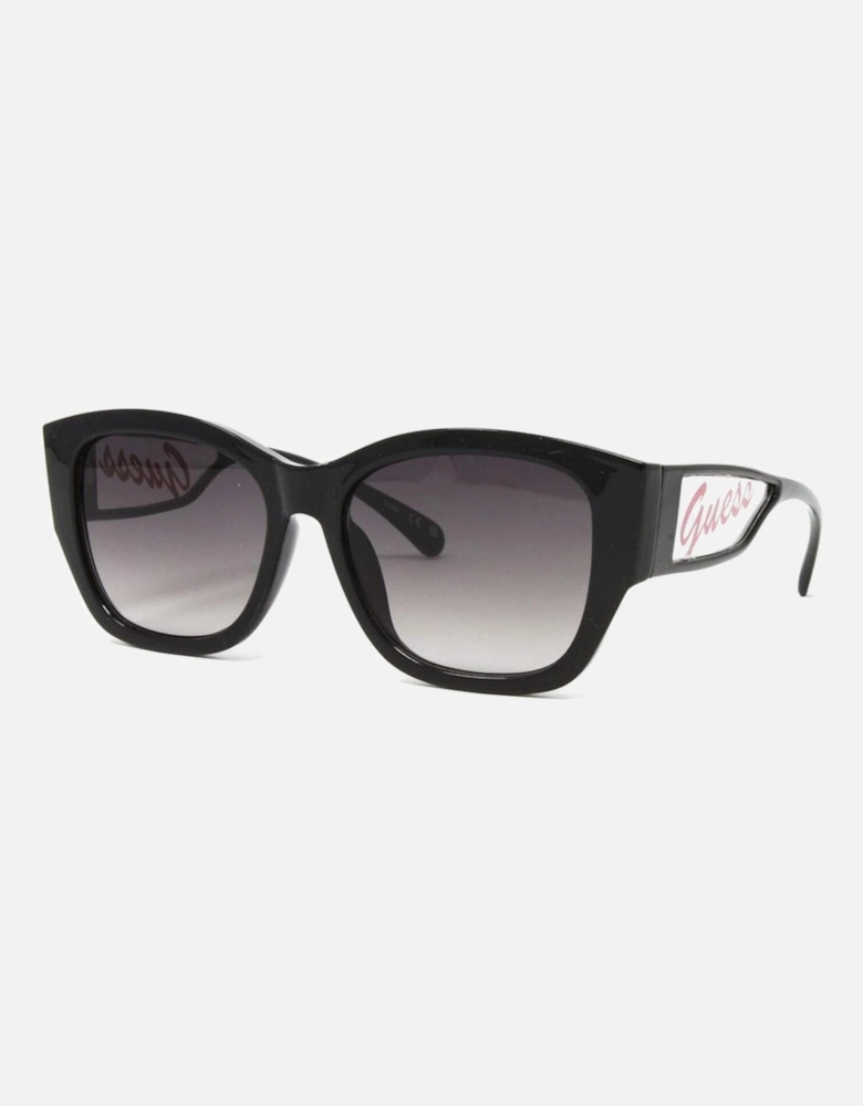 Resin Frame Oversized Sunglasses Women - Black