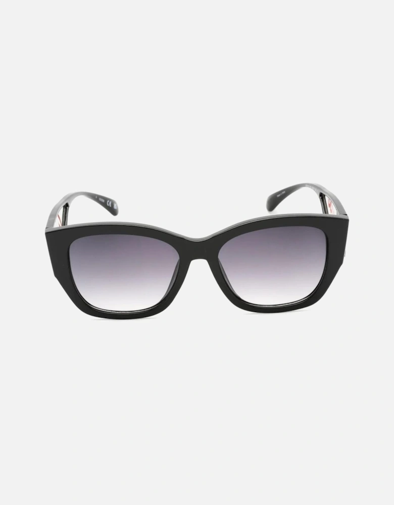 Resin Frame Oversized Sunglasses Women - Black