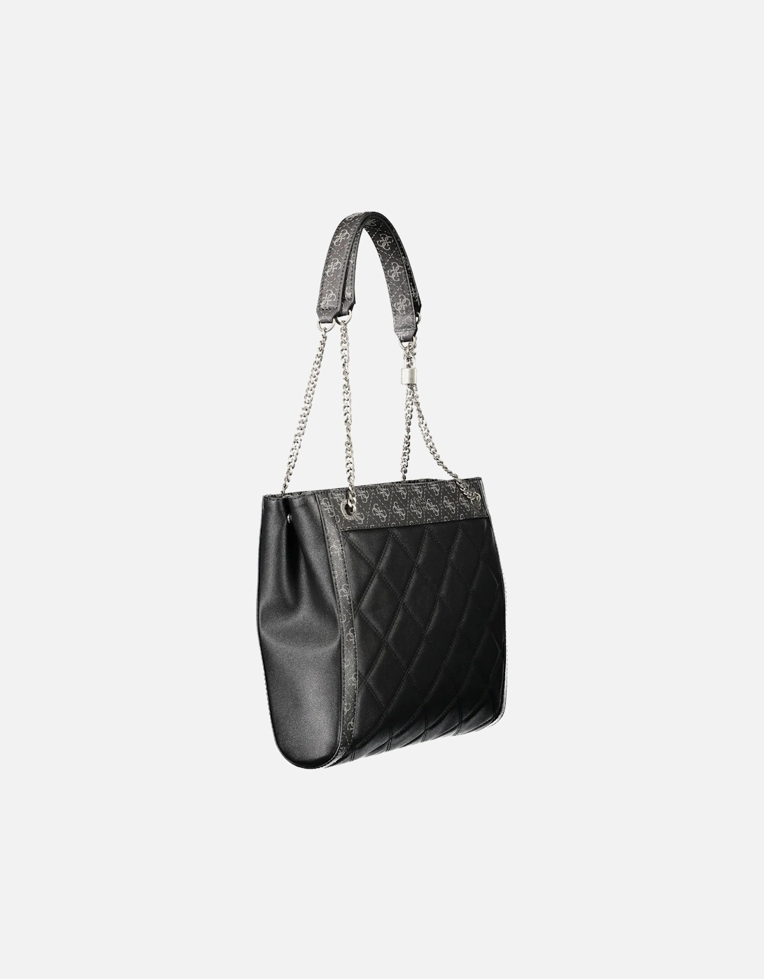 Elegant Black Handbag with Multiple Compartments and Phone Holder