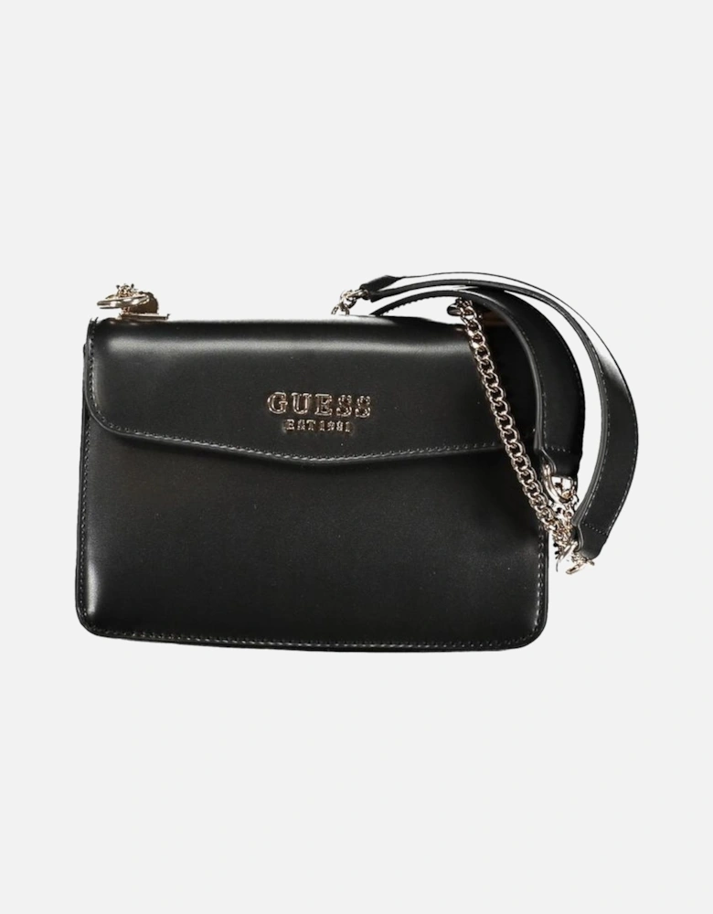 Evelune Bag with Chain Handles and Pocket Details Women - Black