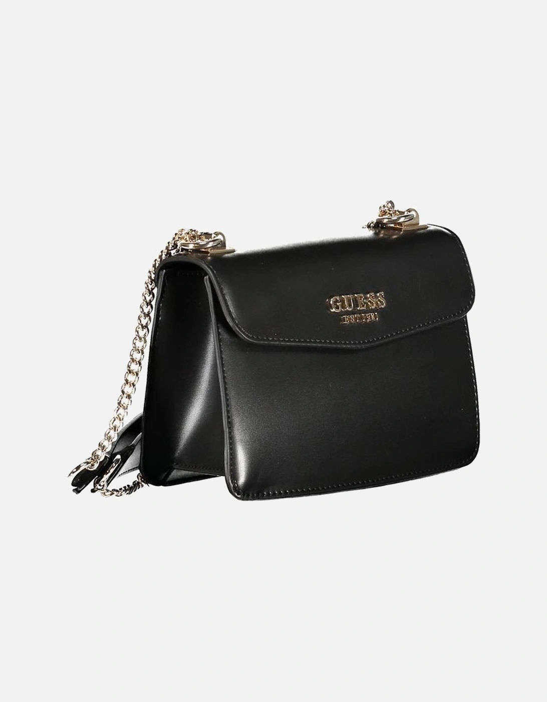 Evelune Bag with Chain Handles and Pocket Details Women - Black