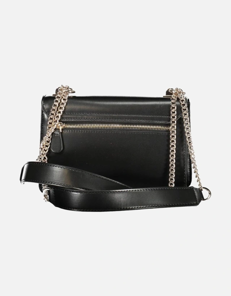 Evelune Bag with Chain Handles and Pocket Details Women - Black