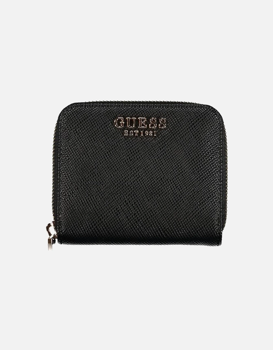 Zip Closure Wallet with Card Spaces and Logo Women - Black, 4 of 3