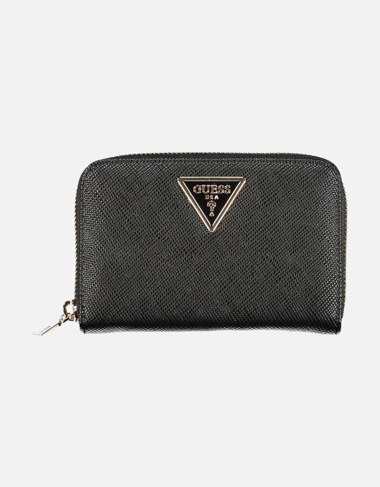 3-Compartment Wallet with Coin Purse and Card Spaces Women - Black
