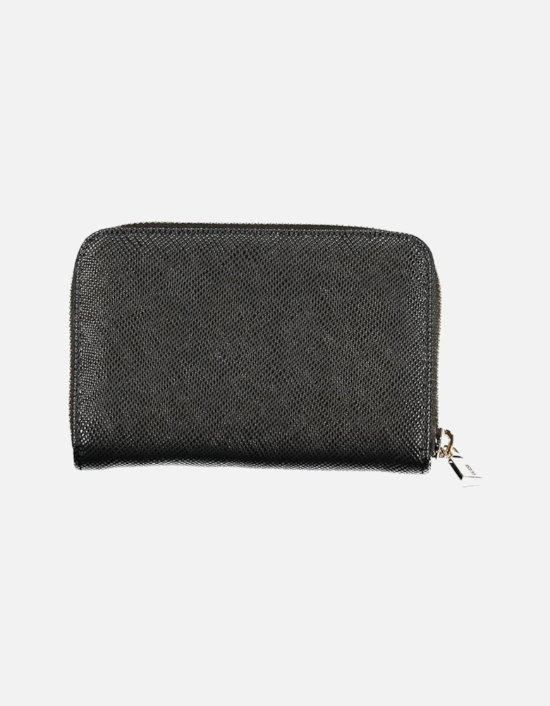 3-Compartment Wallet with Coin Purse and Card Spaces Women - Black