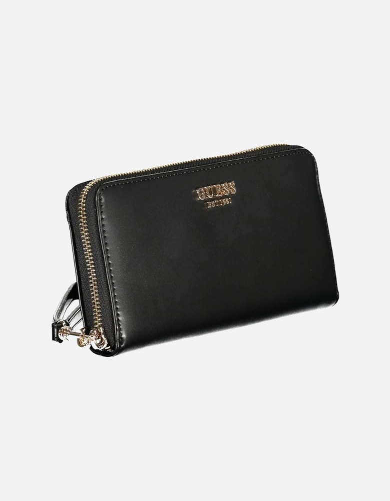 4-Compartment Wallet with Coin Purse and Zip Closure Women - Black