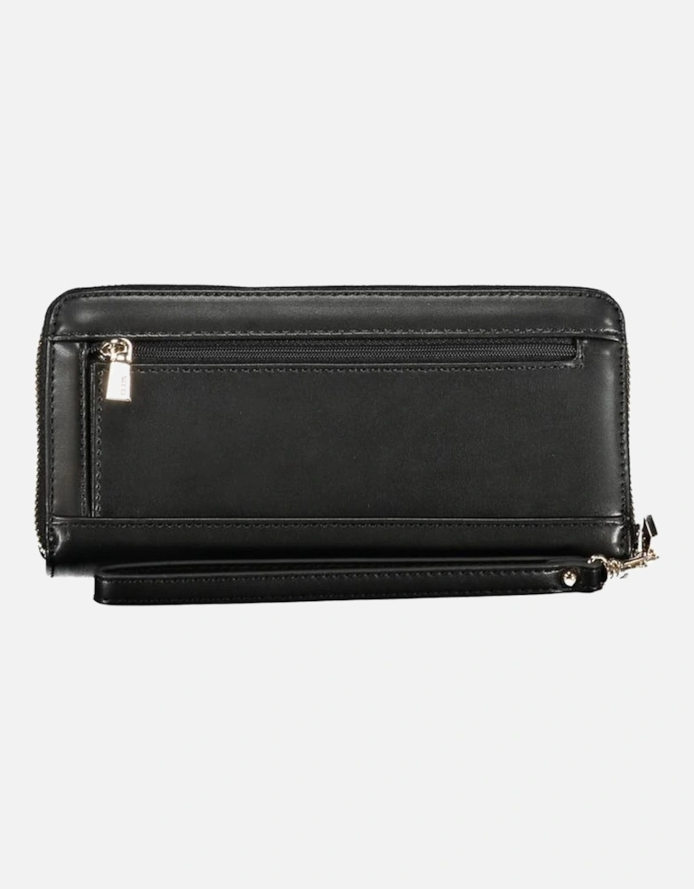 4-Compartment Wallet with Coin Purse and Zip Closure Women - Black