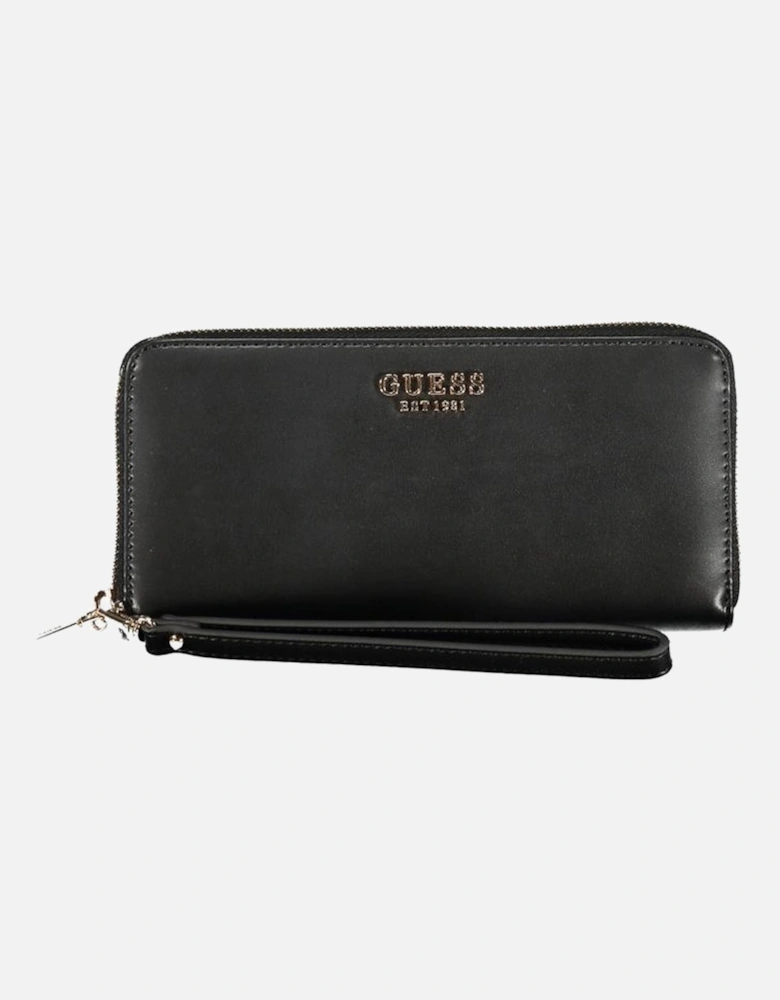 4-Compartment Wallet with Coin Purse and Zip Closure Women - Black