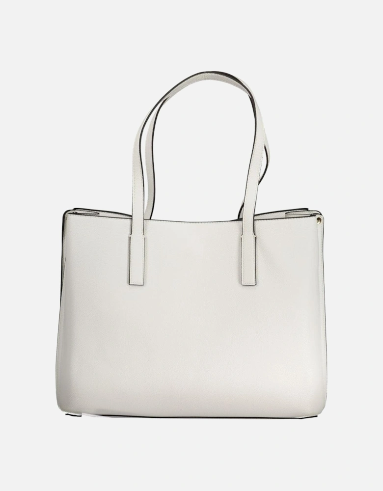 Leather Crossbody Bag with Gold-Tone Hardware Women - White Handbags