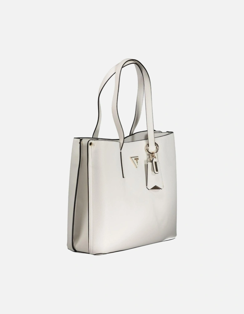 Leather Crossbody Bag with Gold-Tone Hardware Women - White Handbags